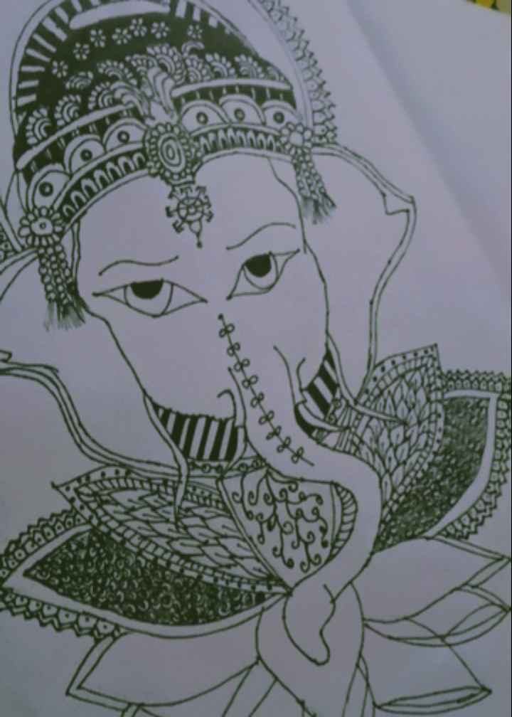 Ganesh ji drawing Images • Laxmi 🕉️ (@laxmi11112000) on ShareChat-saigonsouth.com.vn